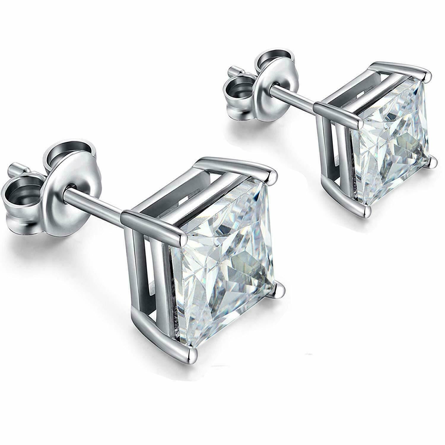 Mens square hot sale earring studs