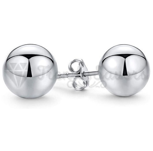 Stainless steel ball hot sale stud earrings