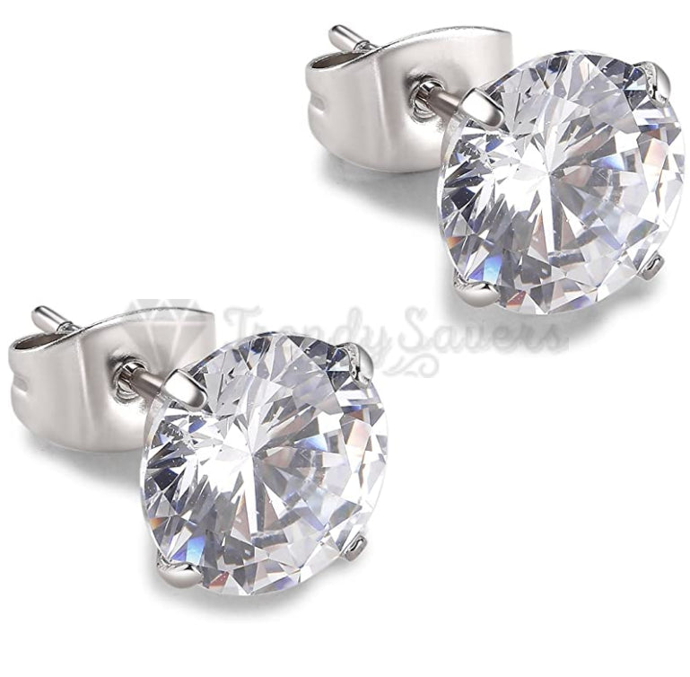 Surgical steel diamond on sale earrings