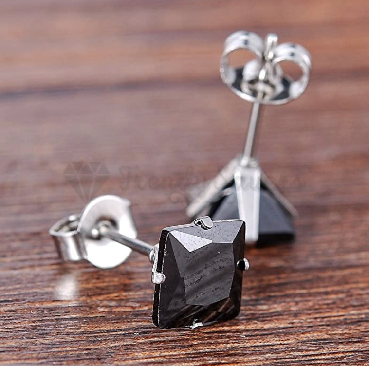 Sterling silver black diamond on sale earrings