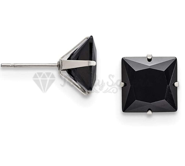 Sterling silver black on sale studs