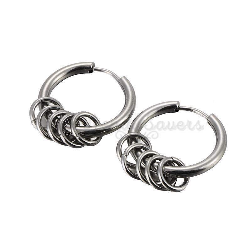 Stainless steel mini sales hoop earrings