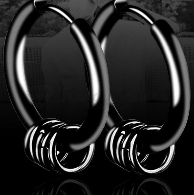 Steel on sale hoop earrings