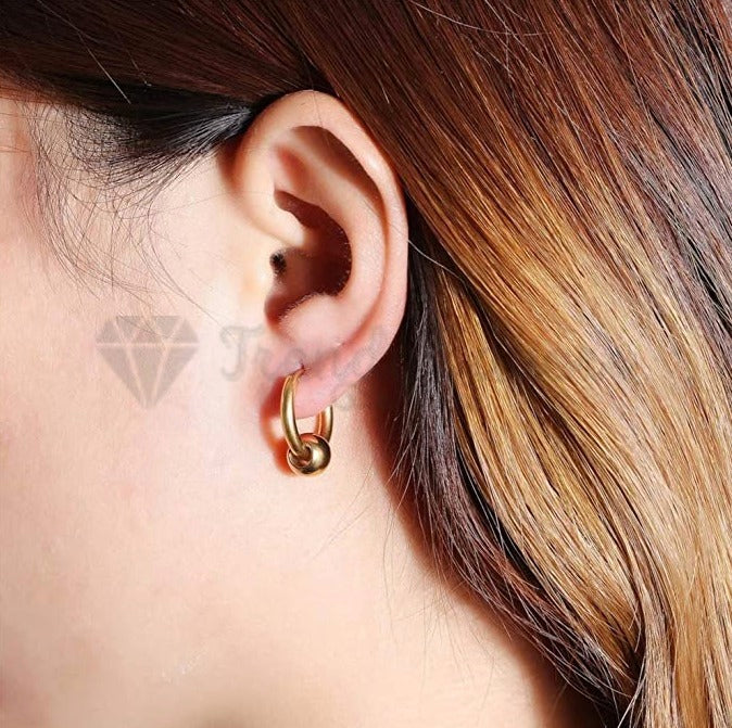 Cartilage earrings sale hoop with ball